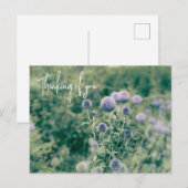 Wereldbol Thistle denkt aan jou Briefkaart (Voorkant / Achterkant)