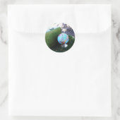 Wereldbol Trotter Ronde Sticker (Tas)