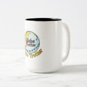 Wereldbol Trotter Tweekleurige Koffiemok (Voorkant rechts)