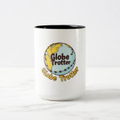 Wereldbol Trotter Tweekleurige Koffiemok (Center)