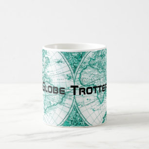 Wereldbol Trotter Wereldkaart  groene koffie Mok
