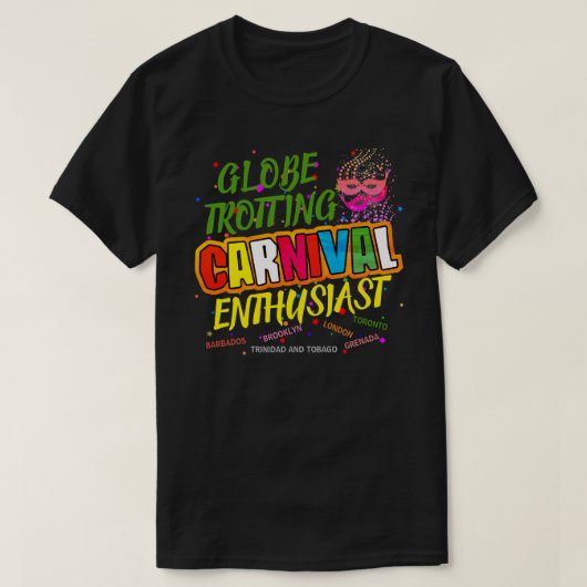 Wereldbol Trotting Carnival Enthusiast (Editable) T-shirt (Design voorkant)