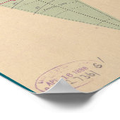 Wereldbol van de gedeconstrueerde aarde (1887) poster (Hoek)