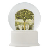 Wereldbol van de sneeuwboom van het leven sneeuwbol (Achterkant)