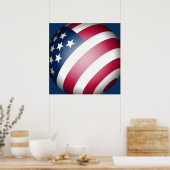 Wereldbol van de Verenigde Staten van Amerika Poster (Keuken)