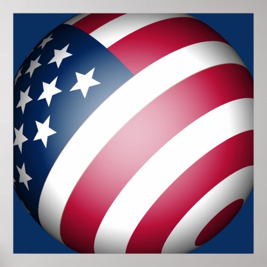 Wereldbol van de Verenigde Staten van Amerika Poster (Voorkant)