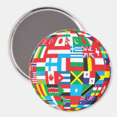 wereldbol van de vlagmagneet magneet (Voorkant / Achterkant)