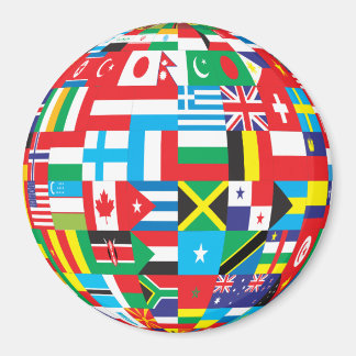 wereldbol van de vlagmagneet magneet