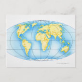 Wereldbol van de wereld briefkaart (Voorkant)