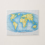 Wereldbol van de wereld legpuzzel (Horizontaal)