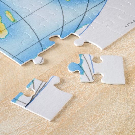 Wereldbol van de wereld legpuzzel (Zijkant)