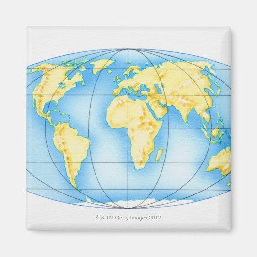 Wereldbol van de wereld magneet (Voorkant)