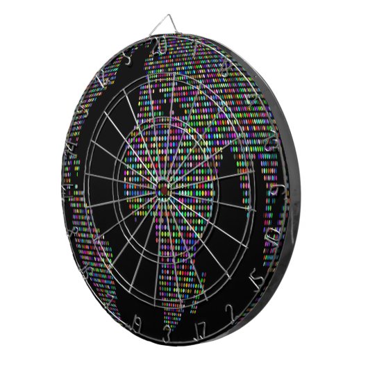 wereldbol van de wereldaardplaneet dartbord (Voorkant Rechts)