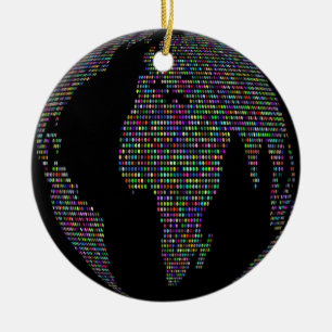 wereldbol van de wereldaardplaneet keramisch ornament