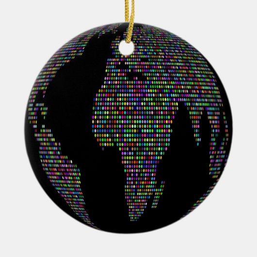 wereldbol van de wereldaardplaneet keramisch ornament (Voorkant)