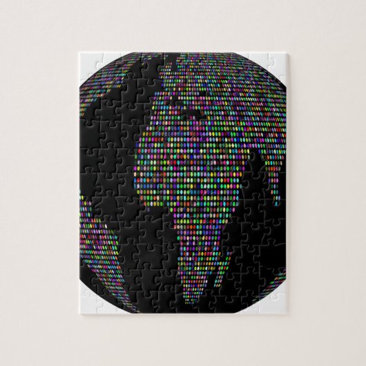 wereldbol van de wereldaardplaneet legpuzzel (Verticaal)