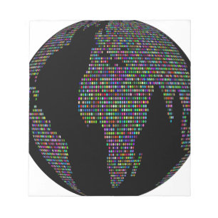 wereldbol van de wereldaardplaneet notitieblok