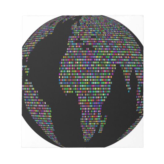 wereldbol van de wereldaardplaneet notitieblok (Voorkant)