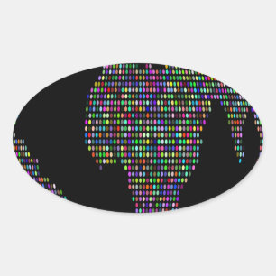 wereldbol van de wereldaardplaneet ovale sticker
