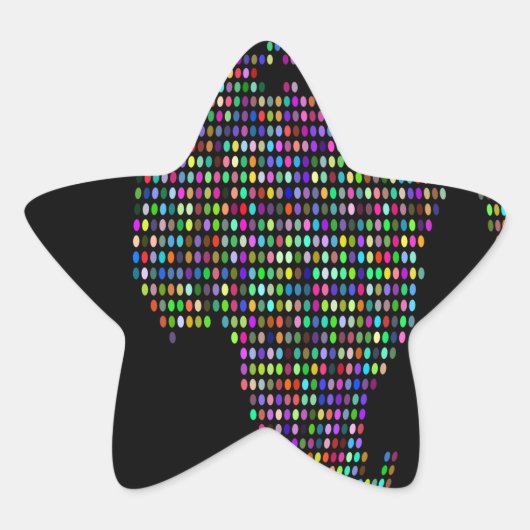 wereldbol van de wereldaardplaneet ster sticker (Voorkant)