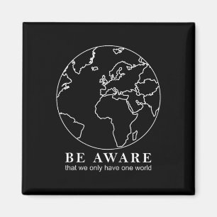 Wereldbol van de wereldkaart: milieubescherming magneet