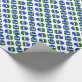 wereldbol van duitse herdershaai cadeaupapier (Hoek)