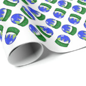 wereldbol van duitse herdershaai cadeaupapier (Rol Hoek)