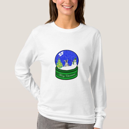 wereldbol van duitse herdershaai t-shirt (Voorkant)