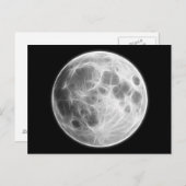 Wereldbol van het Moon Lunar Planet Briefkaart (Voorkant / Achterkant)