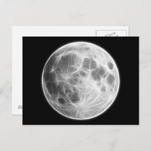 Wereldbol van het Moon Lunar Planet Briefkaart (Voorkant / Achterkant)