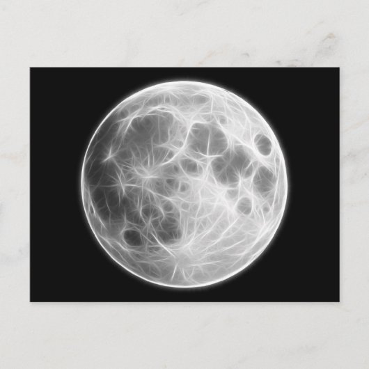 Wereldbol van het Moon Lunar Planet Briefkaart (Voorkant)