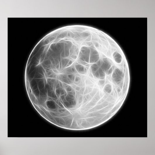 Wereldbol van het Moon Lunar Planet Poster (Voorkant)