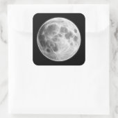 Wereldbol van het Moon Lunar Planet Vierkante Sticker (Tas)
