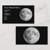 Wereldbol van het Moon Lunar Planet Visitekaartje (Voorkant / Achterkant)