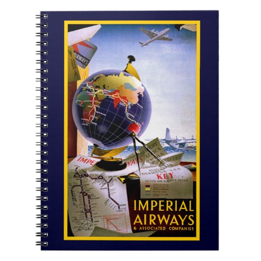 Wereldbol van Imperial Airways Notitieboek (Voorkant)