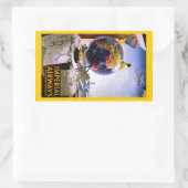 Wereldbol van Imperial Airways Rechthoekige Sticker (Tas)