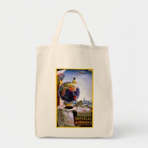 Wereldbol van Imperial Airways Tote Bag
