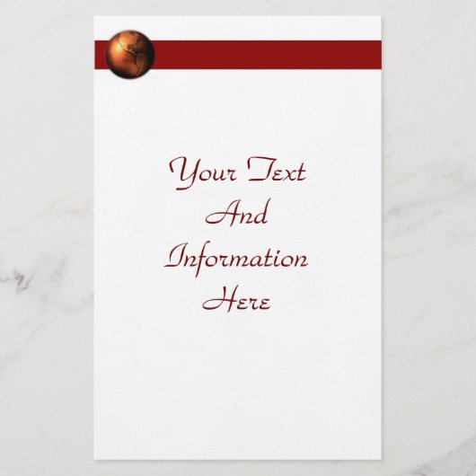 Wereldbol van koper briefpapier (Voorkant)