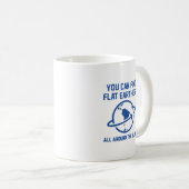 Wereldbol van platte vaderen koffiemok (Voorkant rechts)