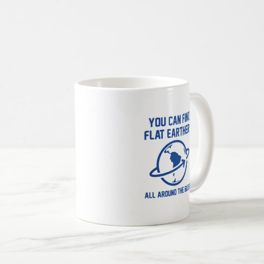 Wereldbol van platte vaderen koffiemok (Voorkant rechts)