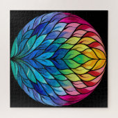 Wereldbol van Regenboog Kleuren Jigsaw Puzzel (Horizontaal)