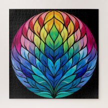 Wereldbol van Regenboog Kleuren Jigsaw Puzzel