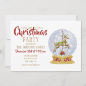 Wereldbol van rendiersneeuw kaart (Voorkant)