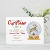 Wereldbol van rendiersneeuw kaart (Staand voorkant)