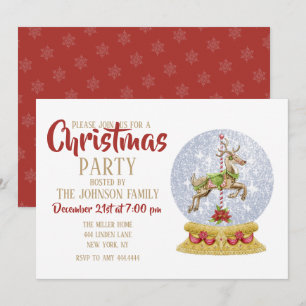 Wereldbol van rendiersneeuw kaart