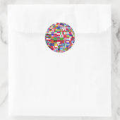wereldbol van stickers onder de vlag (Tas)
