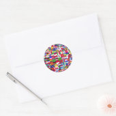 wereldbol van stickers onder de vlag (Envelop)