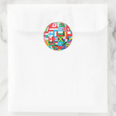 wereldbol van stickers onder de vlag (Tas)