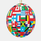 wereldbol van vlaggen ornament (Links)