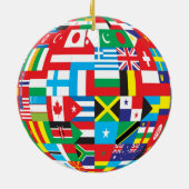 wereldbol van vlaggen ornament (Achterkant)